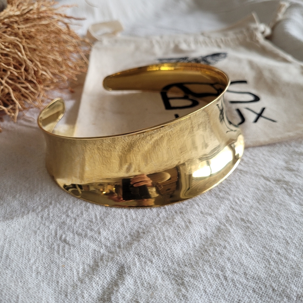Solid brass statement collar tribal NECKLACE … - Picture 4 of 4